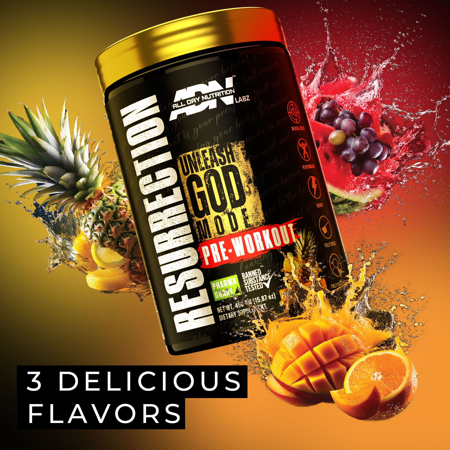 thumbnail image 2 of Relentless Labz Genesis Pre-Workout Powder - Energy & Endurance, Beta-Alanine & Caffeine 2 of 4